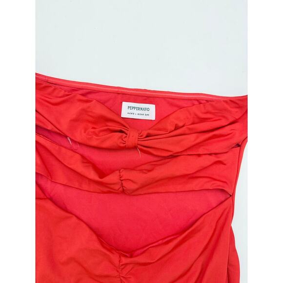 Peppermayo red tianna strpess maxi dress - size 8 - Picture 3 of 6